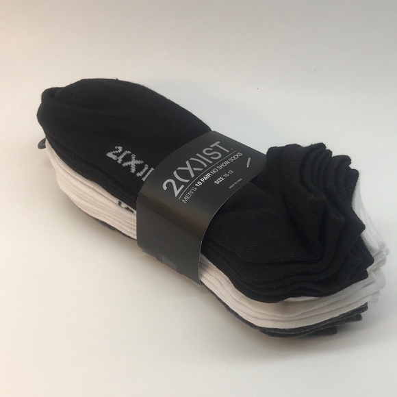 2(X)IST MENŚ 10 PAIR NO SHOW SOCKS SIZE 10-13 - Picture 1 of 8